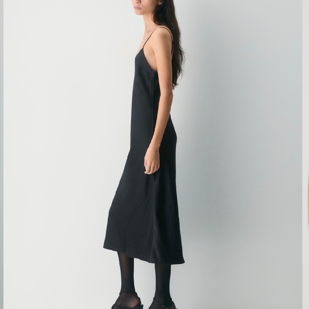 Aritzia Wilfred Satin Slip Dress Long - Picture 3 of 5